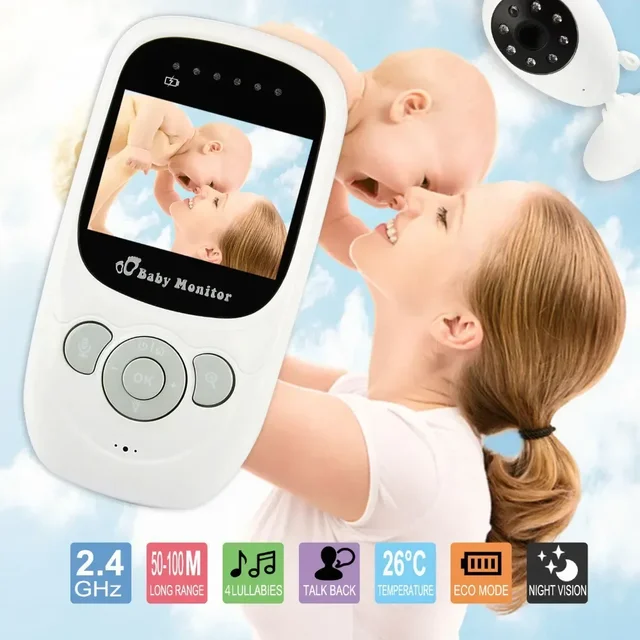 Baby Nanny Security Camera Night Vision Temperature SP880 Baby Monitor 2.4 Inch Wireless Digital Video Baby Monitor Resolution 3