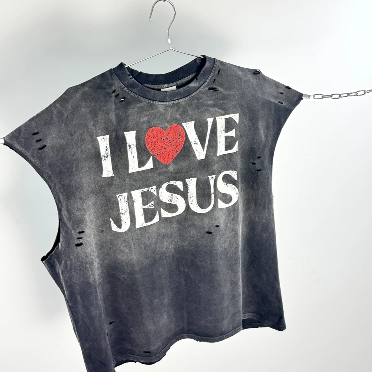 Yao Fashion Vintage Retro Washed Old Men Tops Cotton Vest Streetwear Oversize Casual Dirty Style Tee Graphics T Shirt For Men