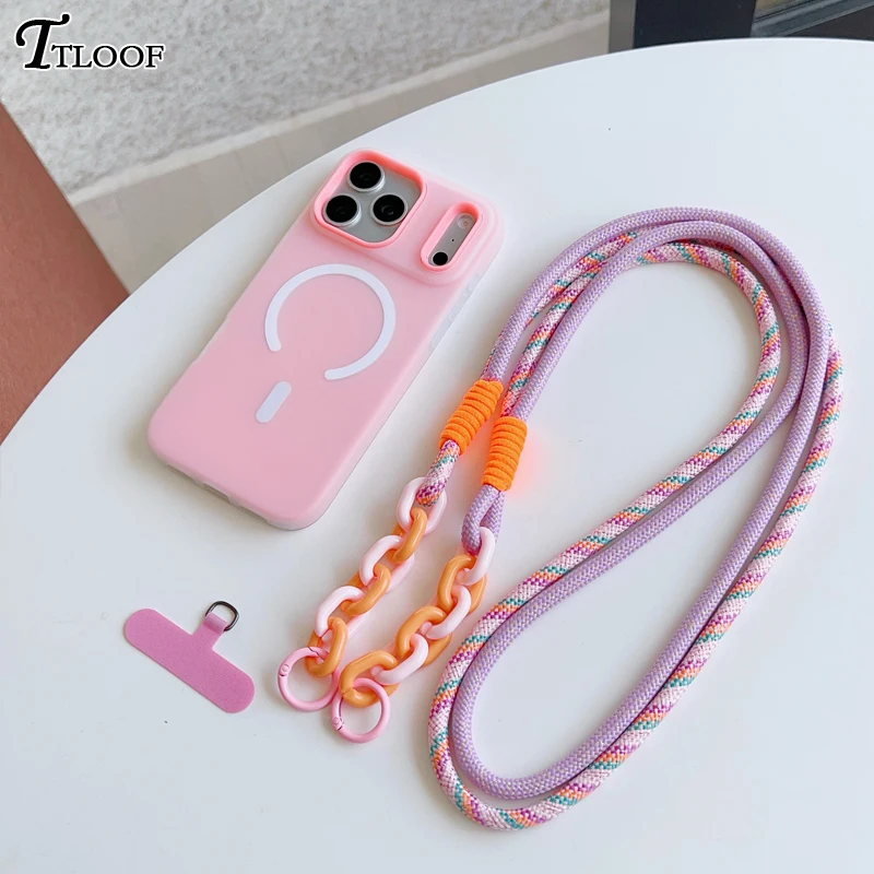 Magnetic Phone Case with Crossbody Strap and Lanyard - Magsafe Soft Cover