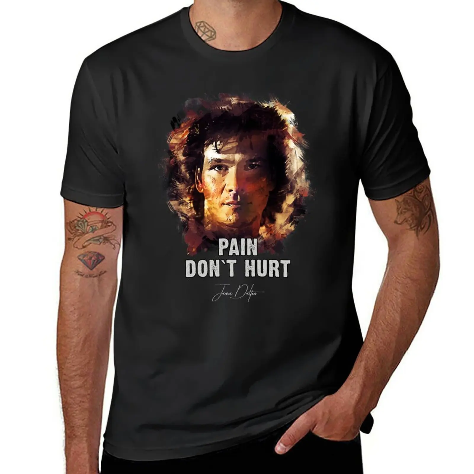 Nuovo Dolore Non Fare Male-James Dalton [Road House] T-Shirt Felpa T-Shirt Short Boys T-Shirt Magliette Grafiche T-Shirt Uomo