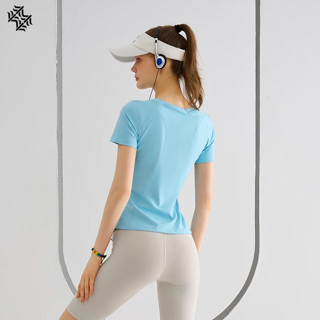 SBWL High quality Women's Yoga Tops Quick Dry Sport Top Fitness female Short sleeve Tops Gym T Shirt Running sweatshirt Tees 5