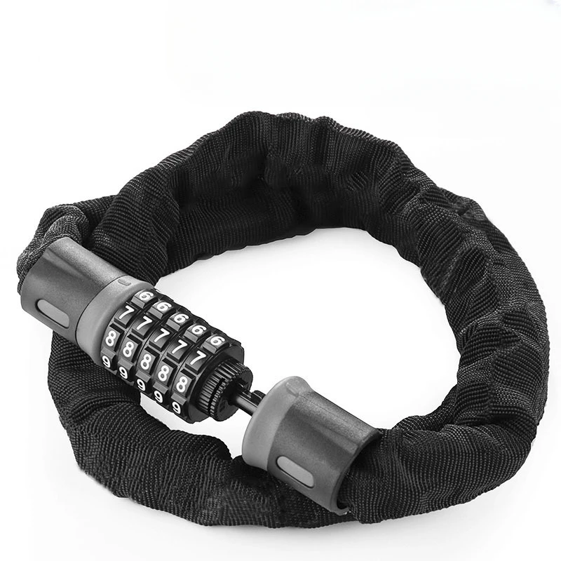 

5 Digit Bicycle Lock Password Mountain Bike Portable Lock Chain Electric Bike Anti-theft Chain Safety Lock Bicycle Accessories