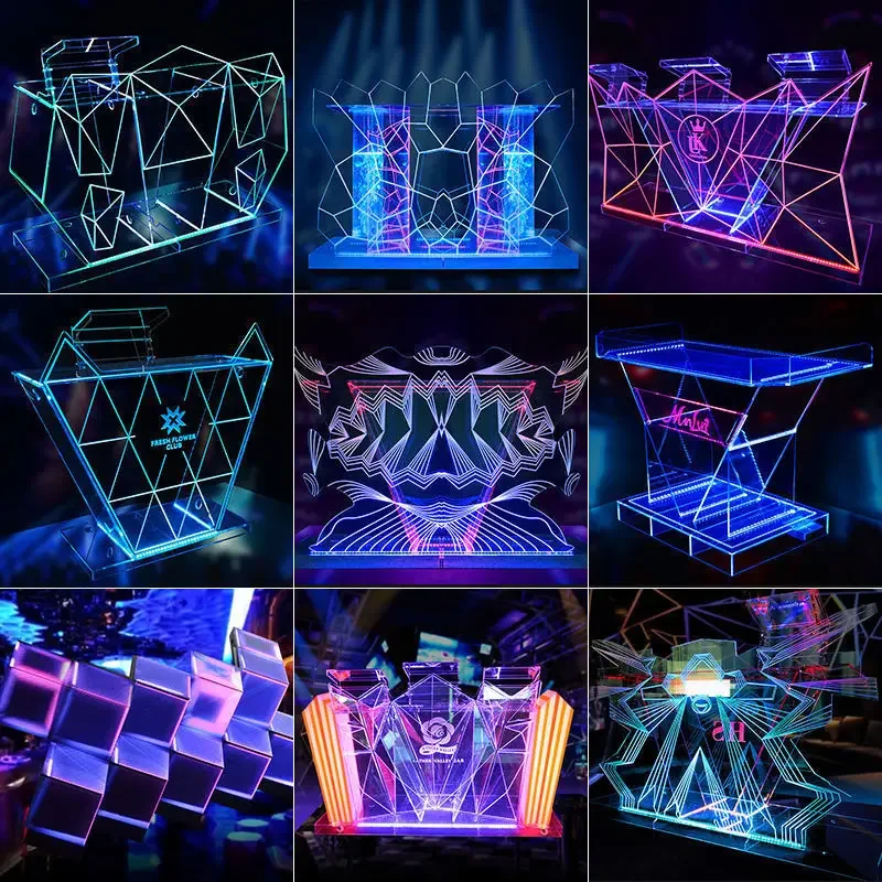 Bar furniture dj table playing table KTV private room glowing led player performance bar black box tuning atmosphere disc