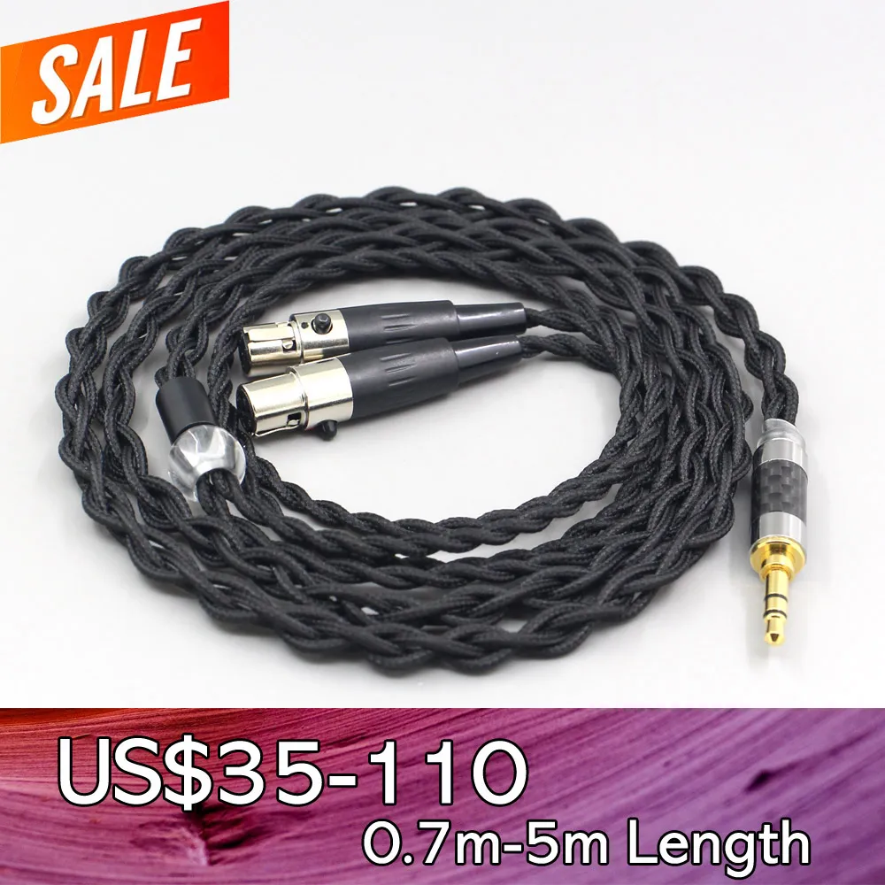 

LN007448 Pure 99% Silver Inside Headphone Nylon Cable For Aeolus Atticus Auteur Blackwood Eikon Ori Verite Vibro Earphone