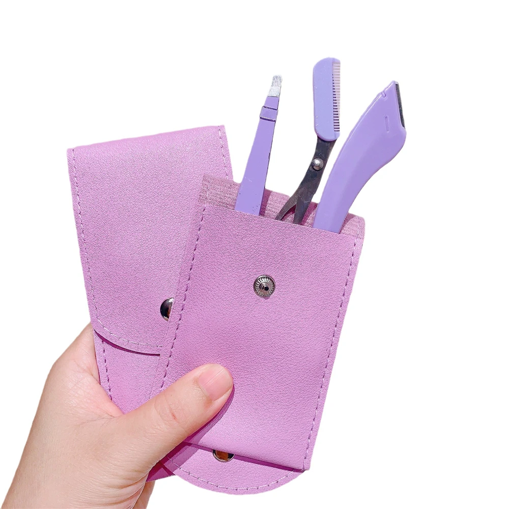 Set Eyebrow Trimming Knife Eyebrow Face Razor For Women Professional Eyebrow Scissors With Comb Brow Trimmer Scraper Accessories 4