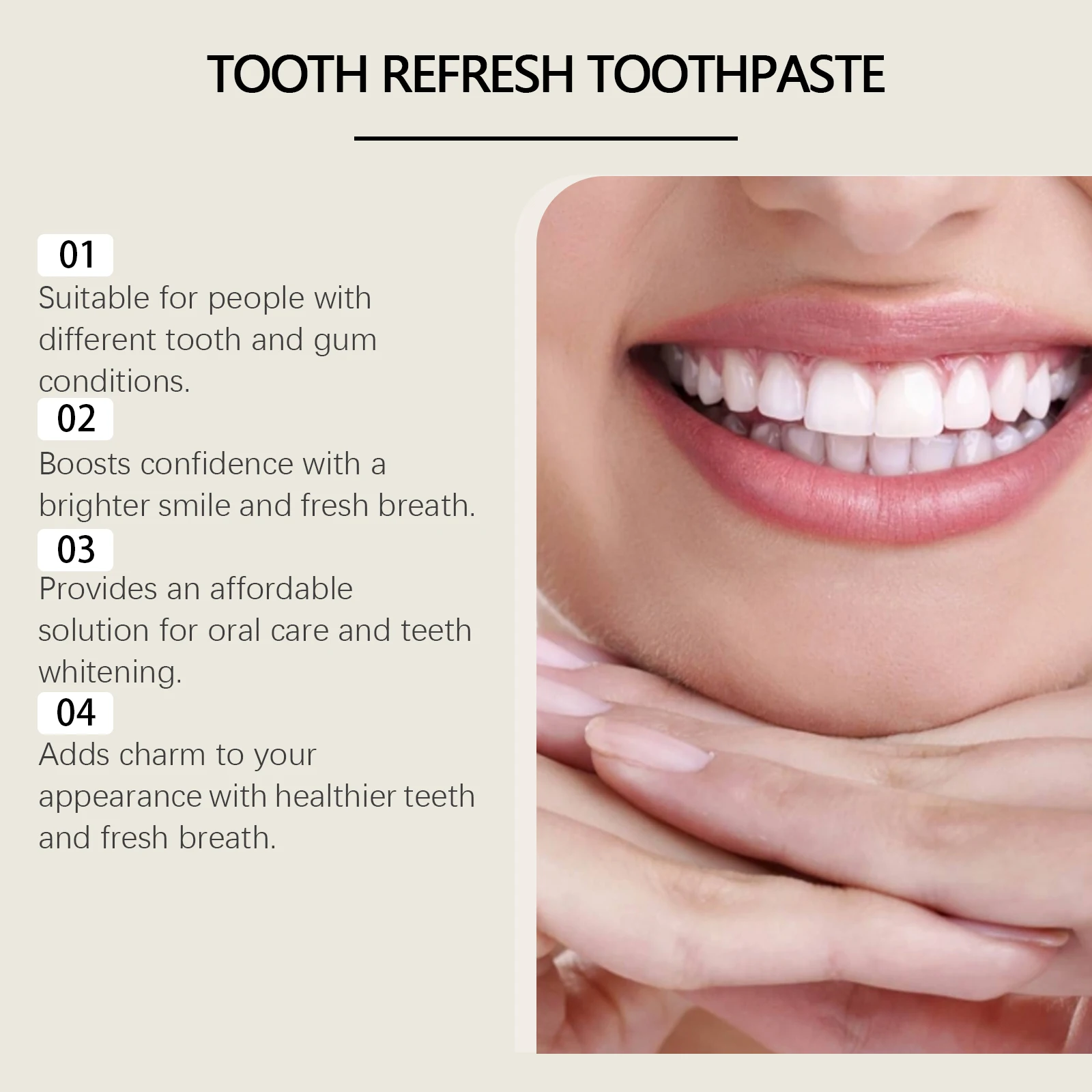 Teeth Refresh Toothpaste Whitening Freshen Breath Intensive Stain Removal Pain Sensitive Brightening Tooth Oral Care Toothpaste