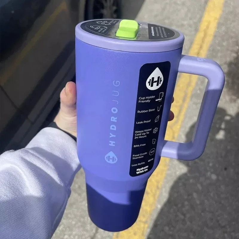 40OZHydroJugTravelerStrawLidStainlessSteelVacuumInsulatedCar