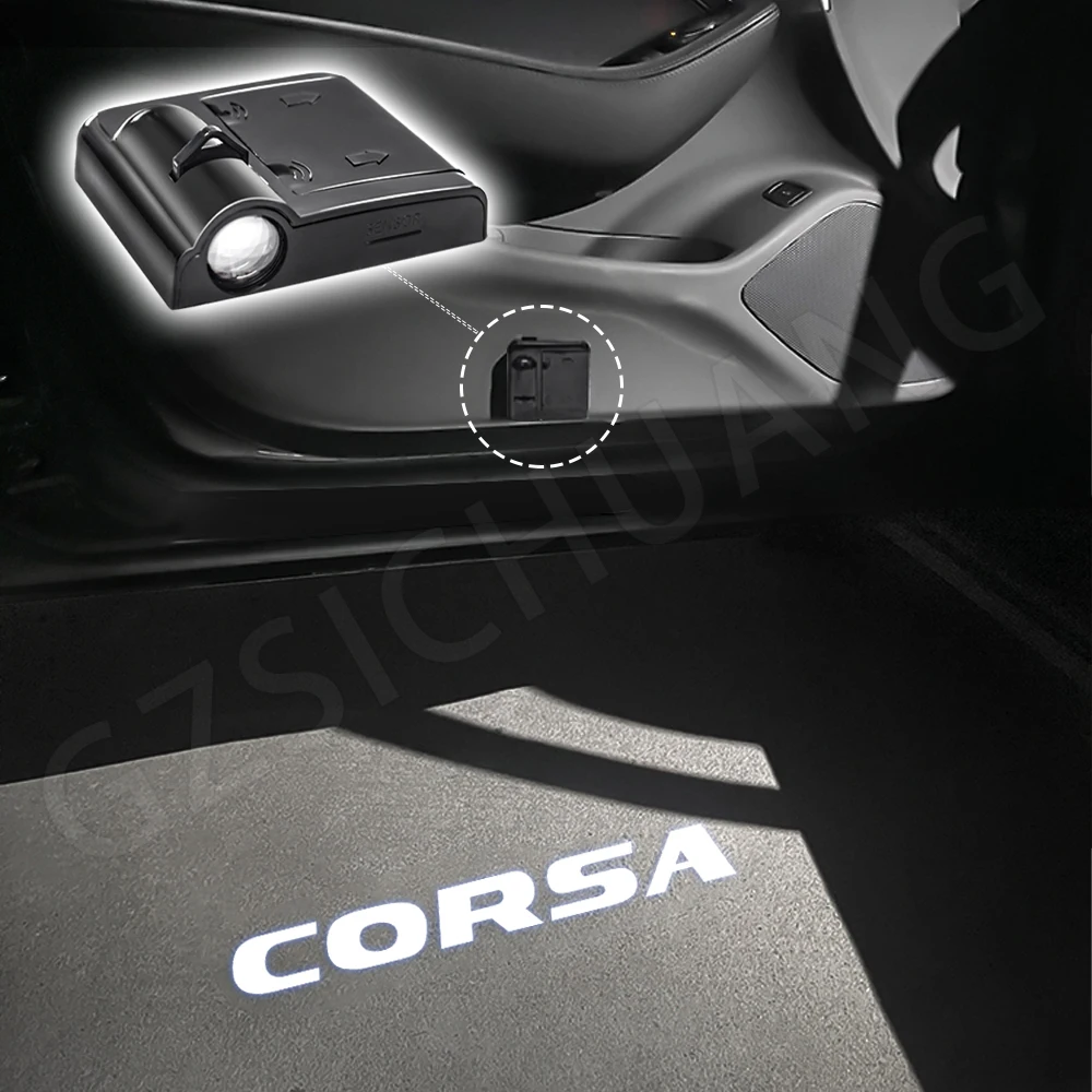 Led Car Door Welcome Lights Car Shadow Ghost Light Logo Proiettore Proiettore Laser Di Cortesia Per Opel Corsa B C D E F 2008-2024