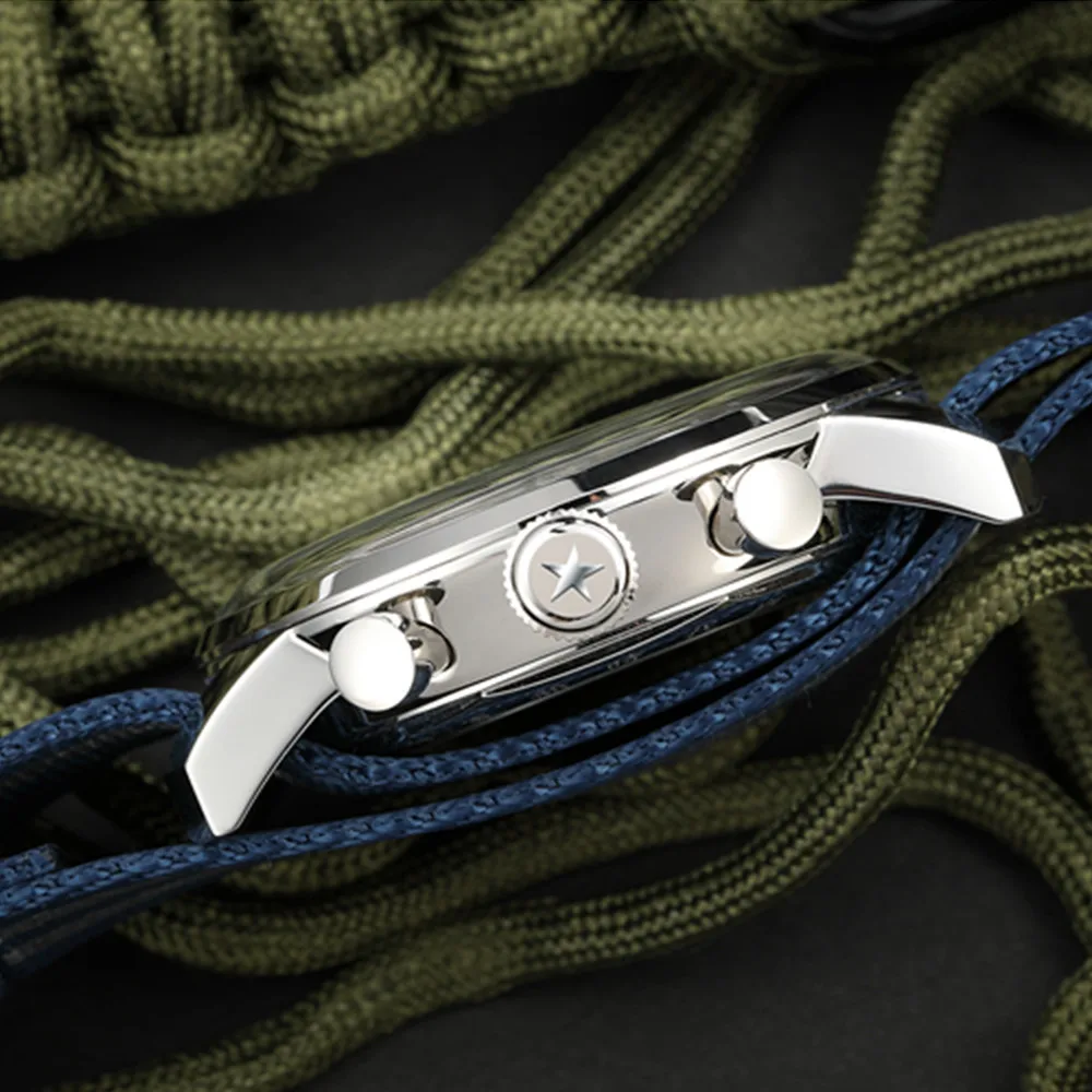 散侘助 SEAKOSS 42mm Men's Panda Watch 42mm Luminous 1963 Seagull ST19