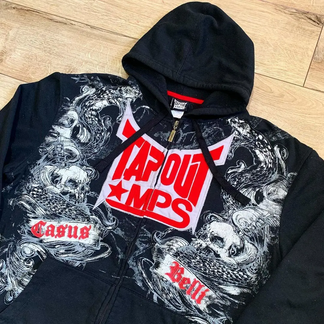 

Streetwear New Winter Y2k Casual Vintage Gothic Skull Print Zip Up Hoodies Hip Hop Long Sleeve Cotton Coats Sweatshirt Women