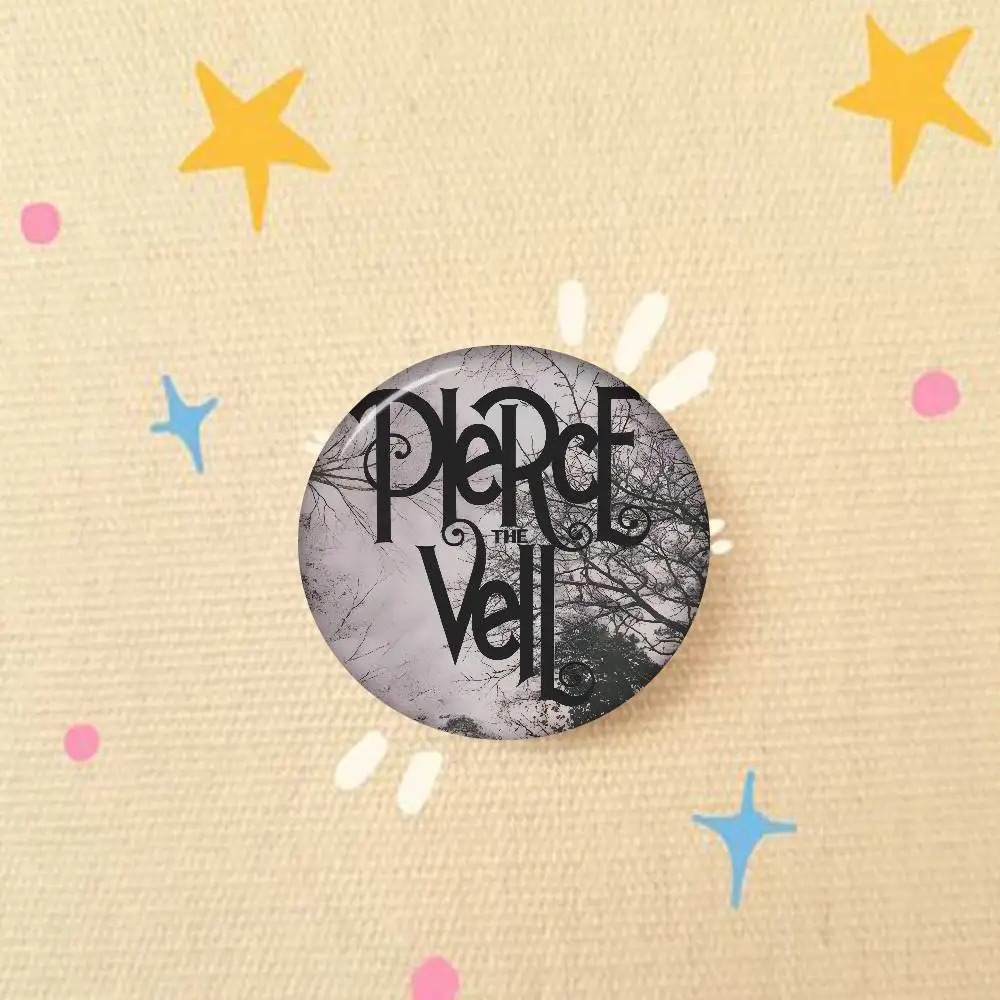 Pierce The Veil Band Icon Tinplate Button Pin Brooch Badge Accessory