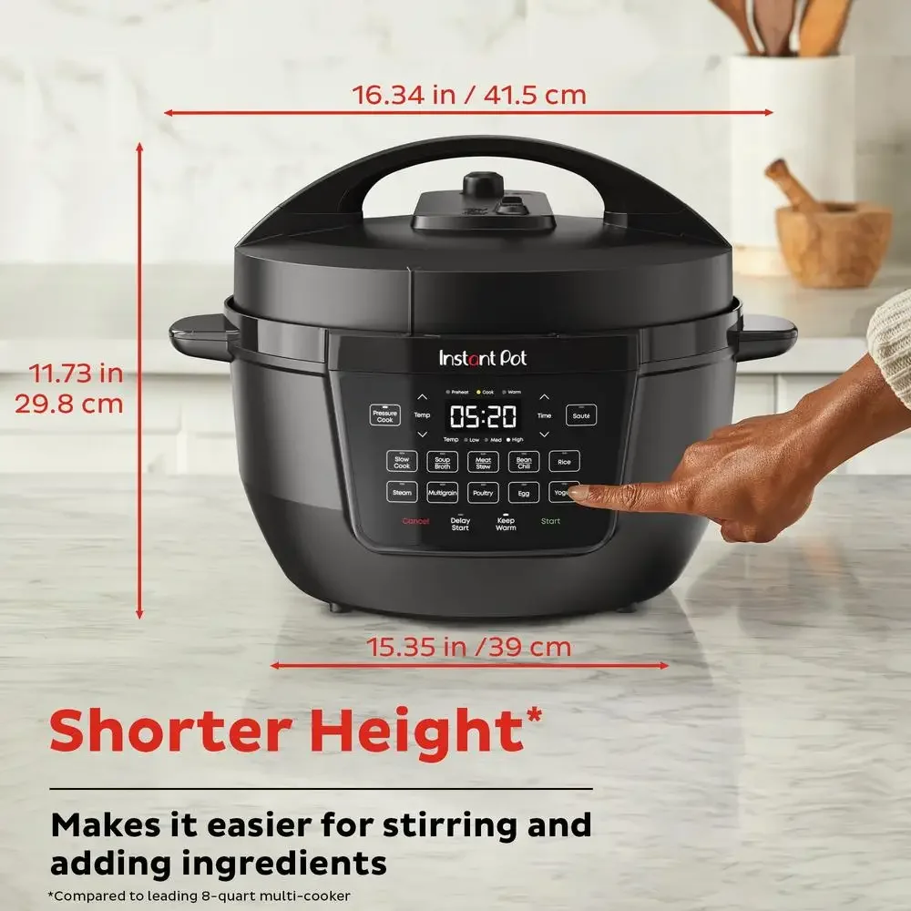 RIO Wide Base 7.5 Qt Large Pressure Cooker with 7-in-1 Multicooker Settings 5