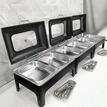 Black Stainless Steel 9L Chafing Dish Buffet Food Warmer – Catering & Chef Service 1