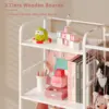 Stuffed Animal Storage - Stuffed Animal Net with Kids Bookshelf and Toy Organizer, 2-Tier White Bookshelf with Stuffed Animal 6