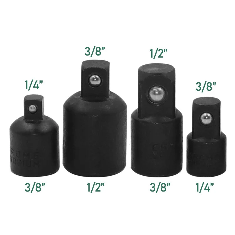 1/4" 3/8" 1/2" Ratchet Wrench Drive Socket Adapter Converter Reducer Air Impact Craftsman Socket Wrench Adapter Hand Tools Set 3