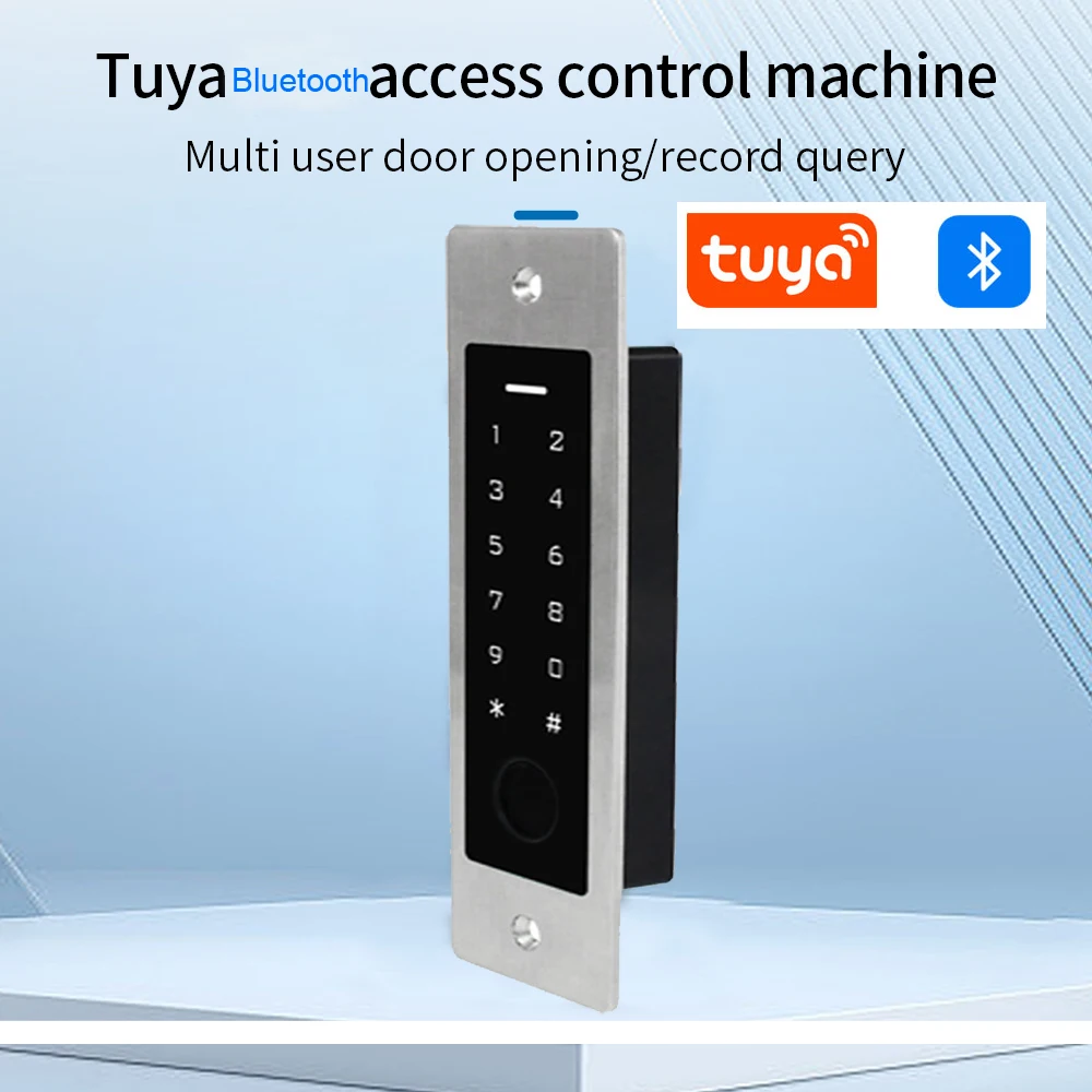 Tuya Bluetooth Waterproof Metal Fingerprint Access Control Keypad Embedded Controller Security Protection Door Opener
