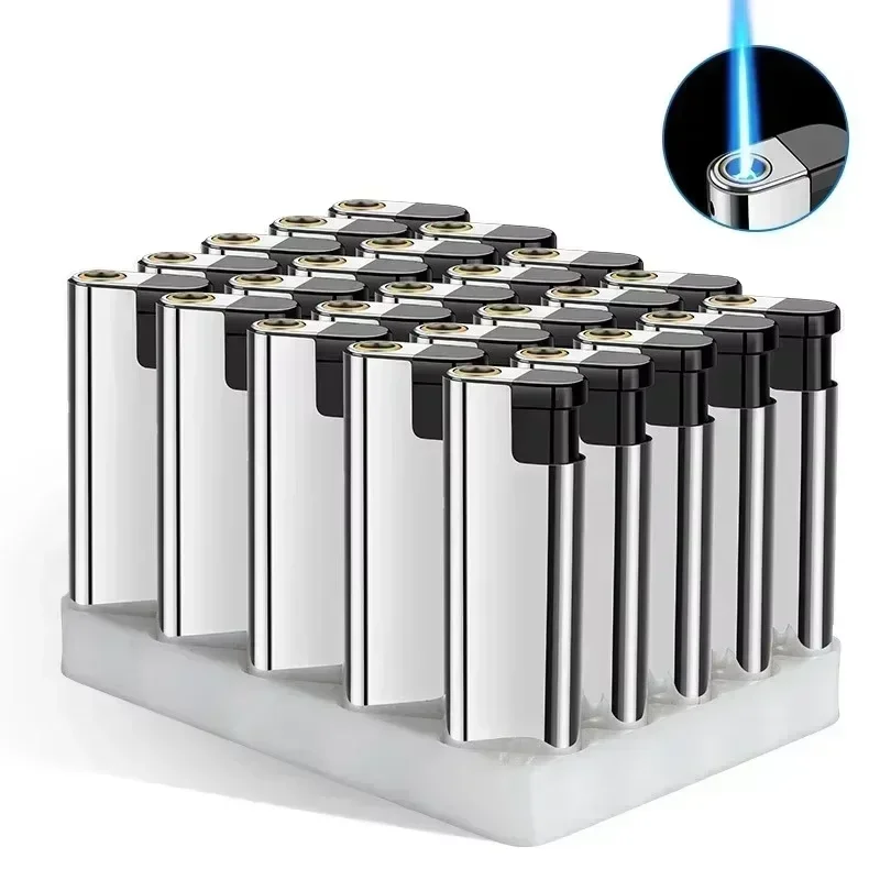 cigarette ignition tools New Brand Outdoor Windproof Direct Injection Blue Flame Lighter Cigarette  Lighter Smoking Accessories Camping Tool Ignition Tool