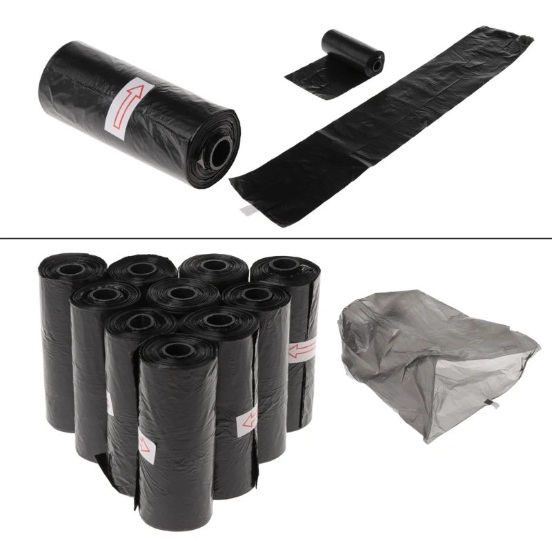 

KX4B 150PCS/Pack Dog Poop Waste Bags Multi-purpose Black Waste Bags for Pet Dogs