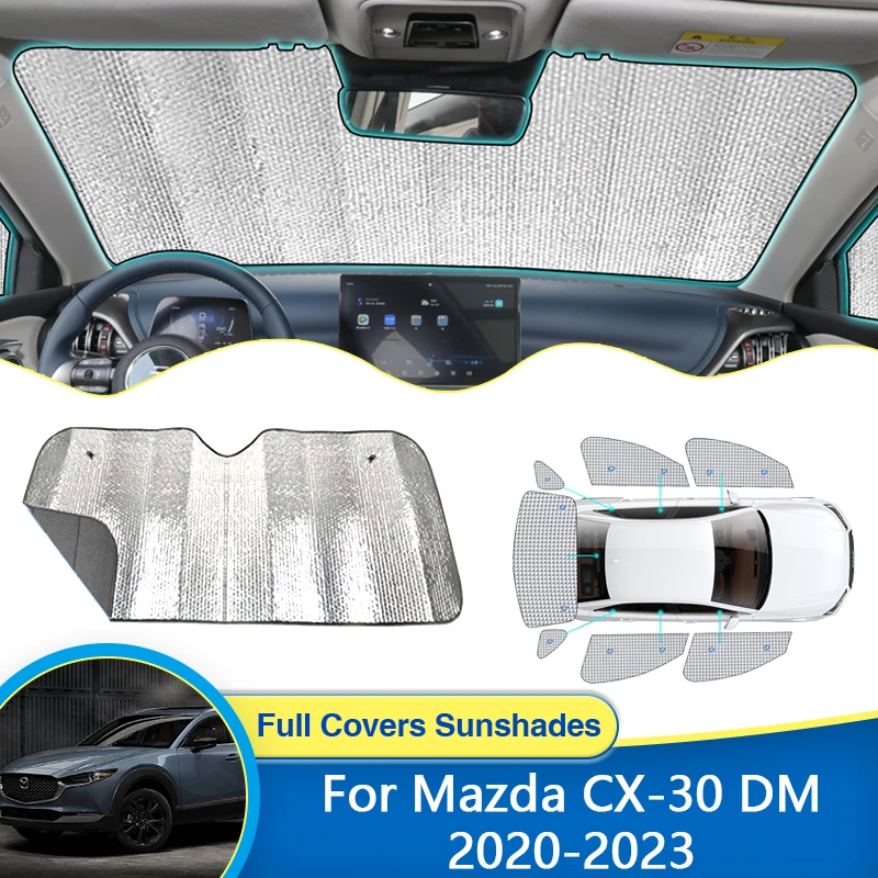 

For Mazda CX-30 CX30 CX 30 DM 2020 2021 2022 2023 Covers Sun Visor Shad Window Windshield UV Protection Car Interiors Accessorie