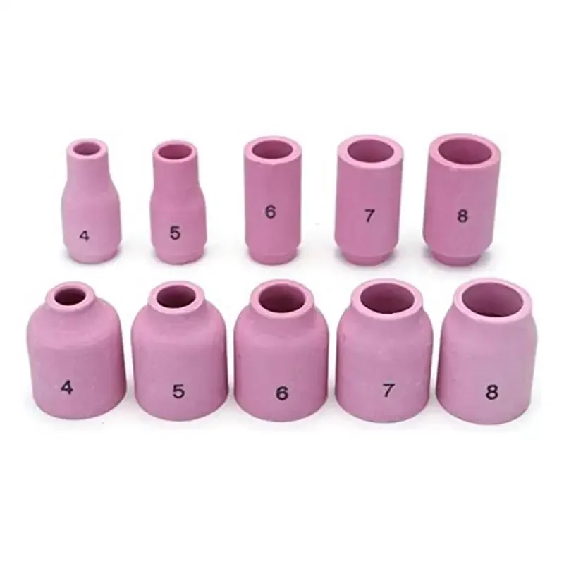 

55 PCS TIG Welding Torch Accessories Kit Alumina Nozzle Stubby Gas Lens 10 Pyrex Cup Kit For TIG WP-17/18/26 Tools