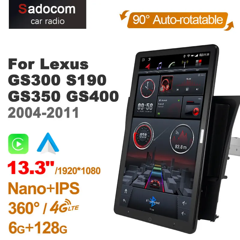 Android100CarPlayCarRadioAutoforLexusGS300S190GS350GS400
