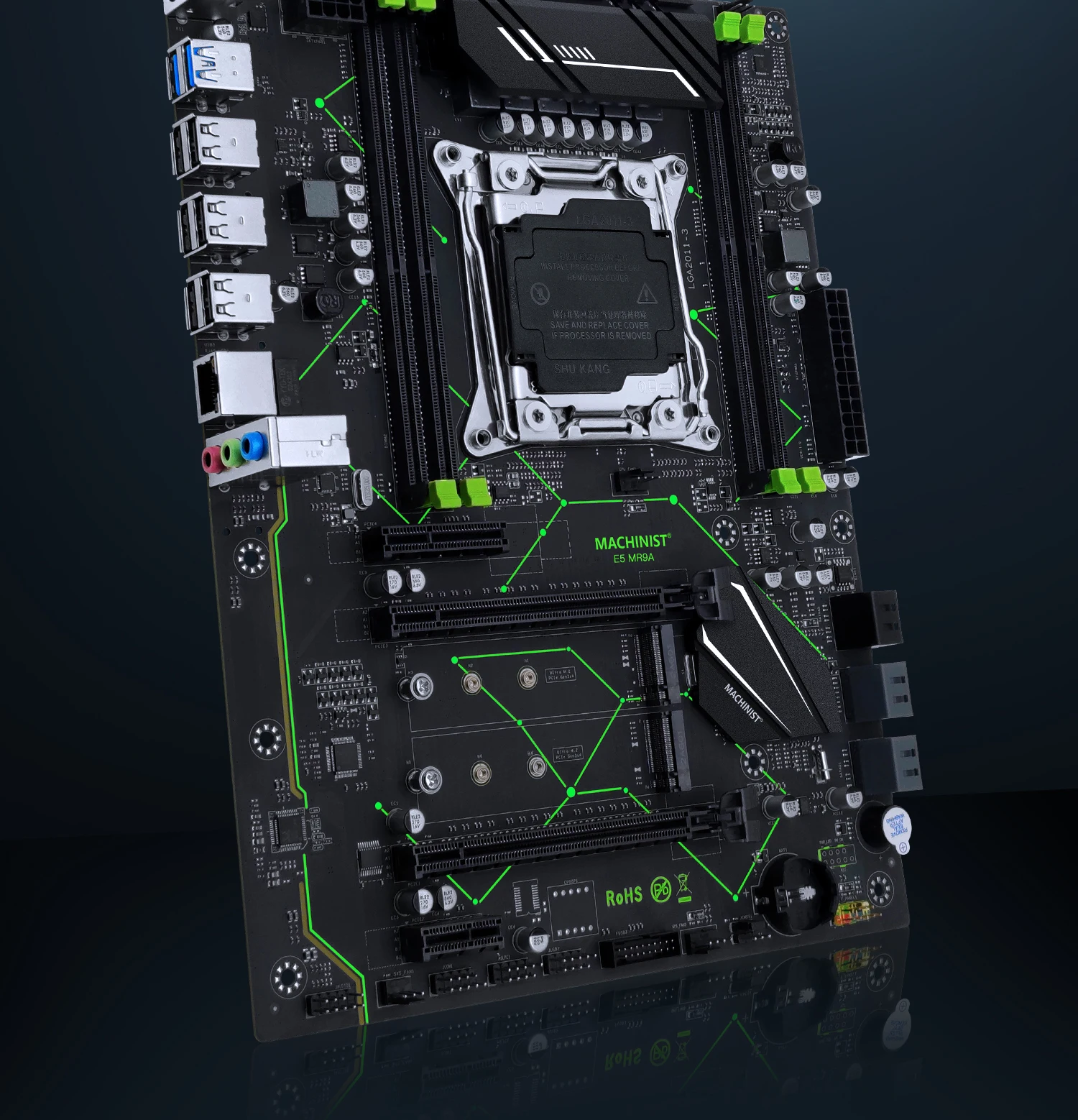 Description Picture 3 of itemMACHINIST X99 Motherboard Supports Xeon E5 2650 V4 2680 V4 CPU DDR4 ECC RAM and Ddesktop Memory Nvme M.2 LGA2011-3 MR9A