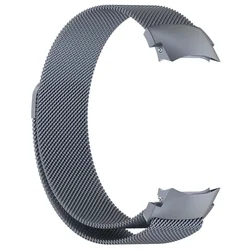Magnetic Stainless Steel Milanese Loop Watch Strap Bracelet Accessory for Oneplus Watch 2 (Gray)