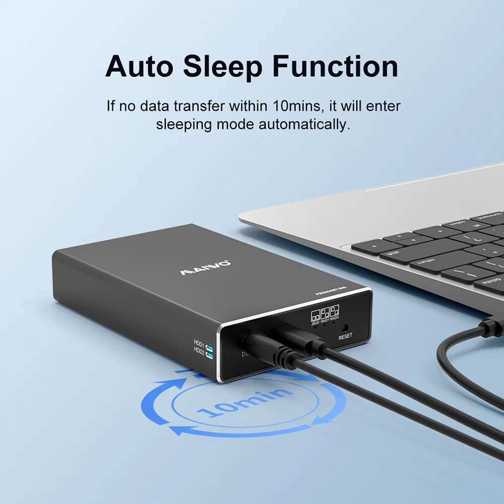 Maiwo-hard Drive Array Enclosure Dual-bay para 25 Hdd Externo Ssd Case Raid Array tipo c 25 - Imagem 2