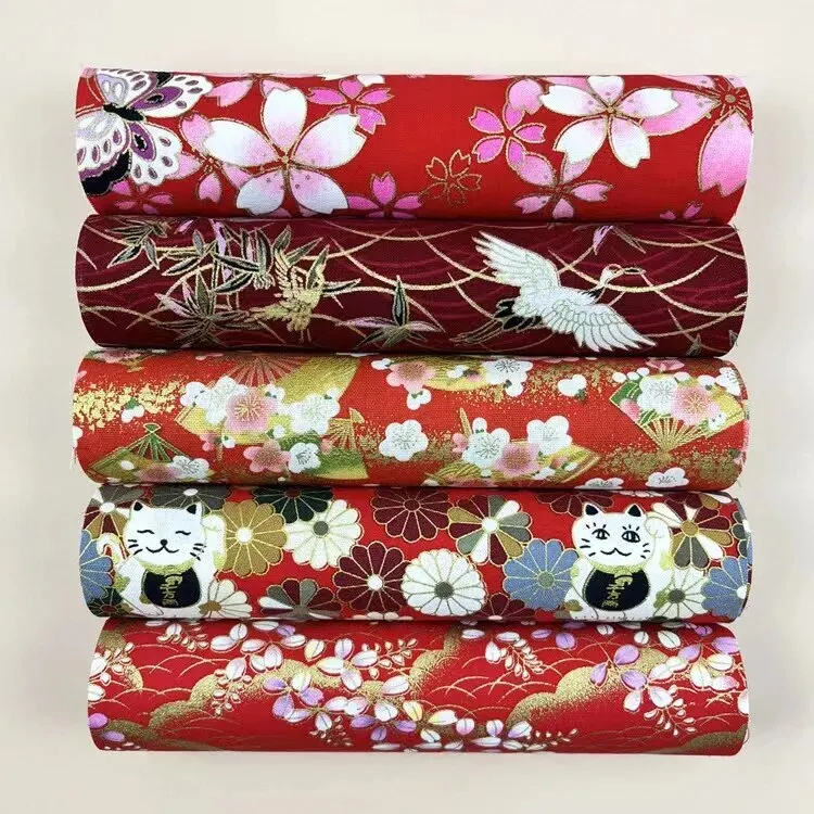 5pcs Premium Cotton Printed Fabric for DIY Crafting and Sewing