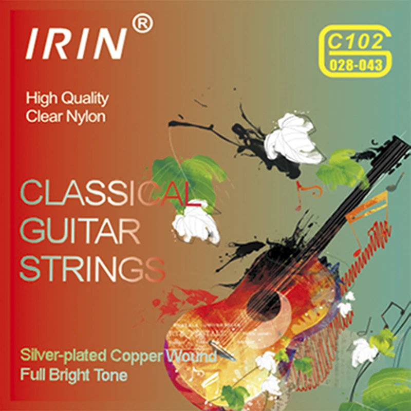 IRIN Set of 6 Nylon Guitar Strings - Classic Guitar Instrument Accessories