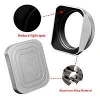 Square X100VI Shading Hood Compatible With Fujifilm X70 X100S X100T X100 X100F X100V Lens Filter Adapter Ring Metal Mount - Image 4