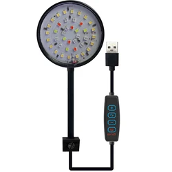 Compact Clip - On LED Aquarium Light, 7W Dimmable USB - Powered with Multicolor Illumination - EU Plug (7W)