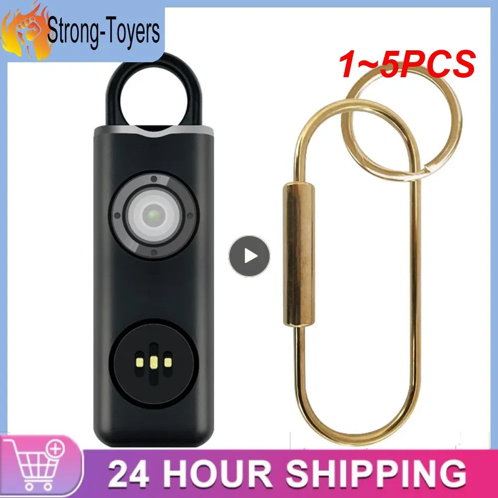 

1~5PCS 130dB Self Defense Siren Safety Alarm for Women Keychain with SOS LED Light Personal Alarms Personal Security Keychain