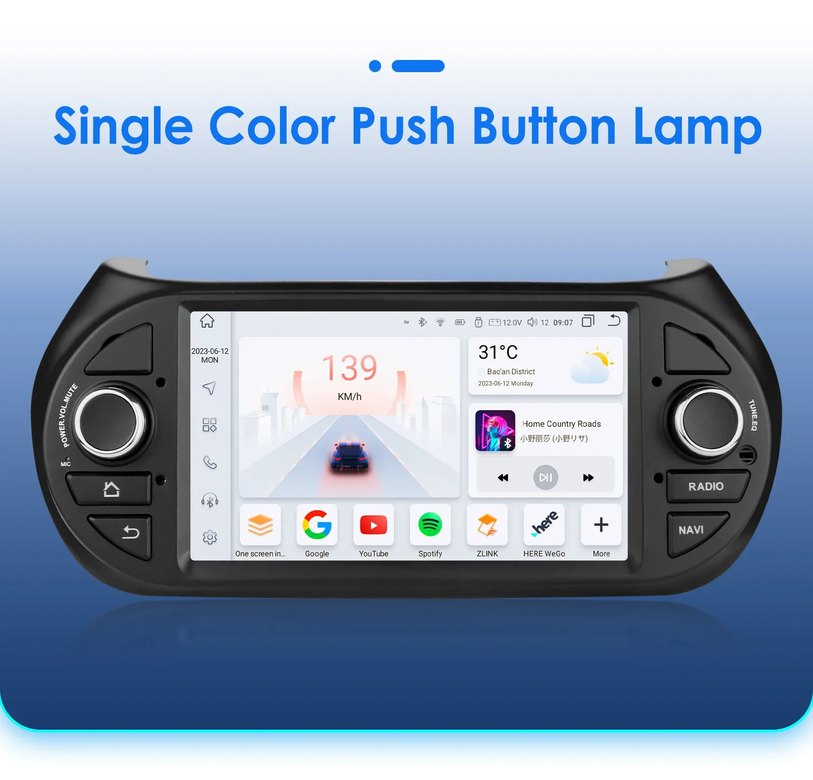 7" Ossuret Android Auto Car Radio for Fiat Fiorino Qubo Peugeot Bipper Citroen Nemo Multimedia Navi GPS RDS DSP CarPlay BT 4G