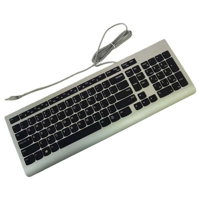 

Американская раскладка Серебряная тонкая USB Проводная клавиатура для Lenovo SK-8823 EKB536
