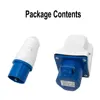 Industrial Grade 16 Amp 3 Pin Socket and Plug Set Wall Mounted IP44 Waterproof for 220 250V Caravan Camper Van 6