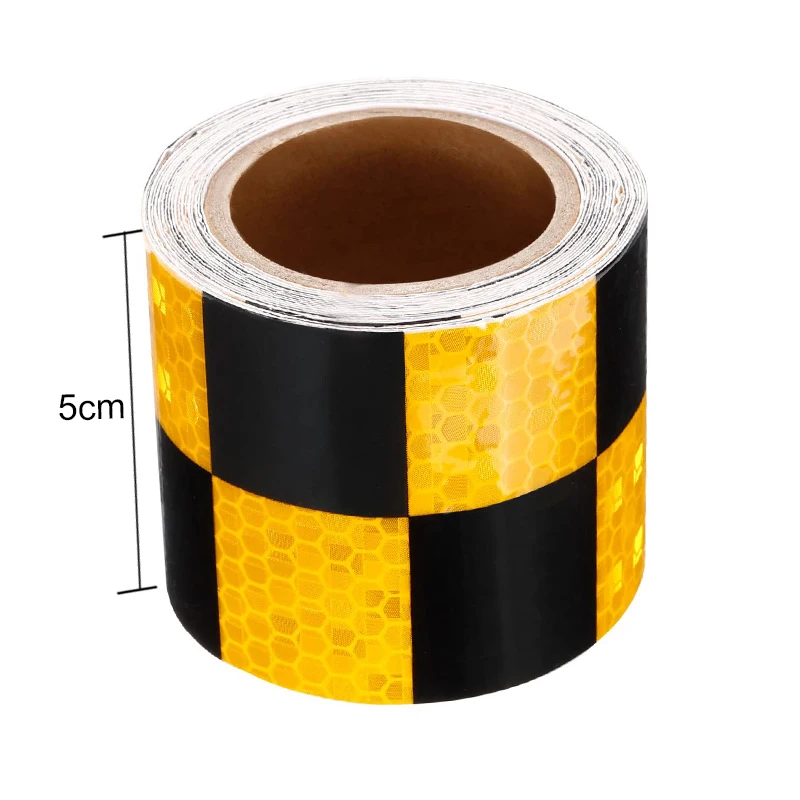 

5cm*5m Reflective Tape Safety Caution Warning Reflective Adhesive Tape Sticker For Truck Motorcycle Bicycle Car Styling