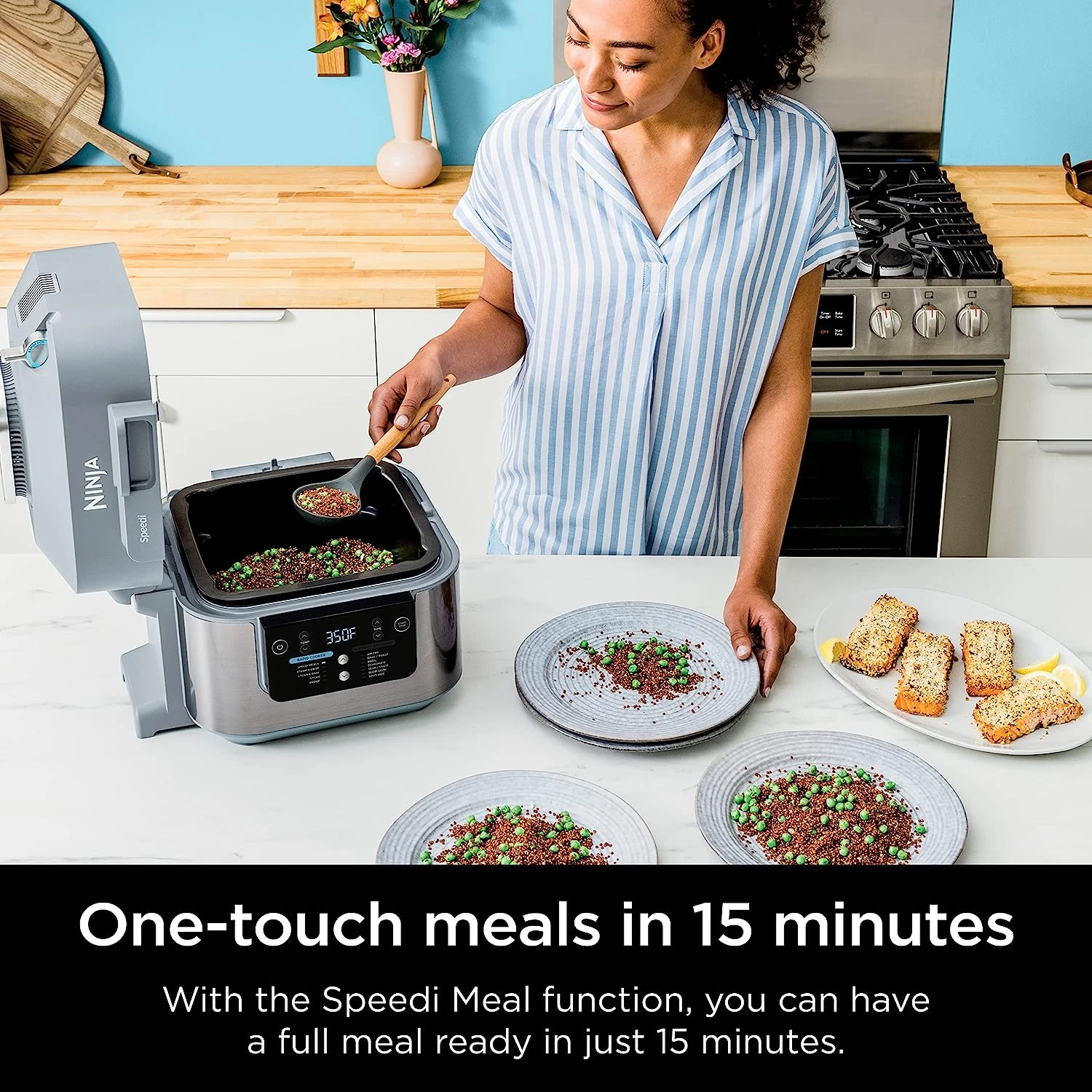 

Speedi Rapid Cooker & Air Fryer, 6-Quart Capacity, 12-in-1 Functions to Steam, Bake, Roast, Sear, Sauté, Slow Cook, Sous Vi