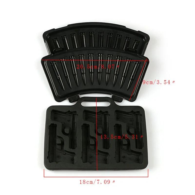 Silicone Toy Gun Ice Mold Plastic Bullet Shaped Ice Cube Tray Easily Detachable DIY Cube Mold Cream Tools ice mold