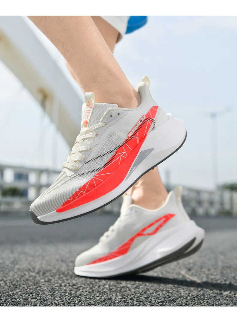 Lightweight carbon board running shoes with breathable mesh and nonslip sole 7