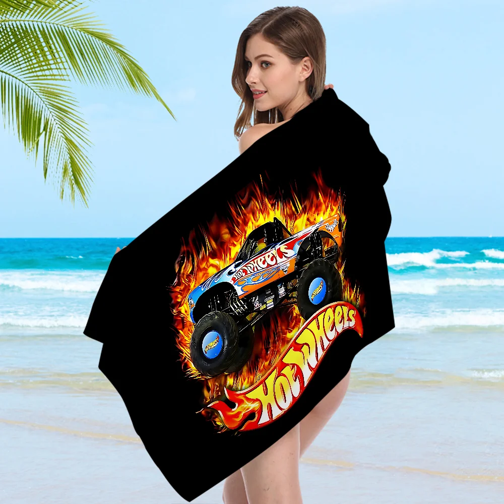 Hot Wheels Racing Microfiber Beach Towel Absorbent Quick dry Soft Yoga Swimming Resort Mountain Climbing Towel 5