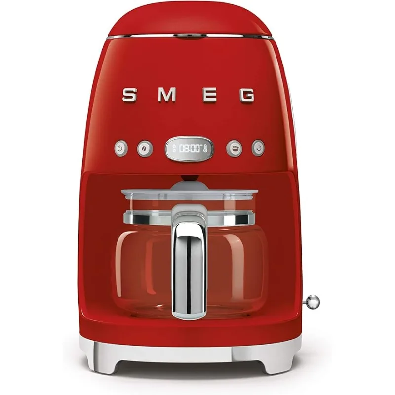 

Кофемашина с капельным фильтром Smeg, красная, 10 чашек