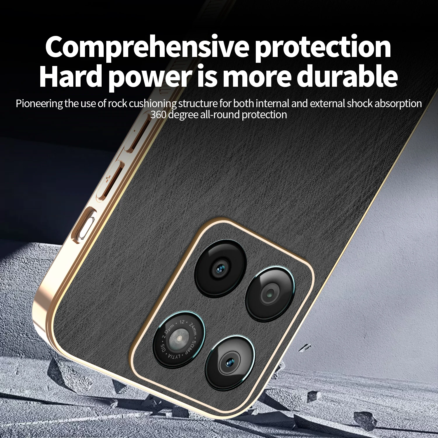 Vegan Leather Ultra-Thin Anti-Drop Case - Skin-Friendly Air Pro Cover