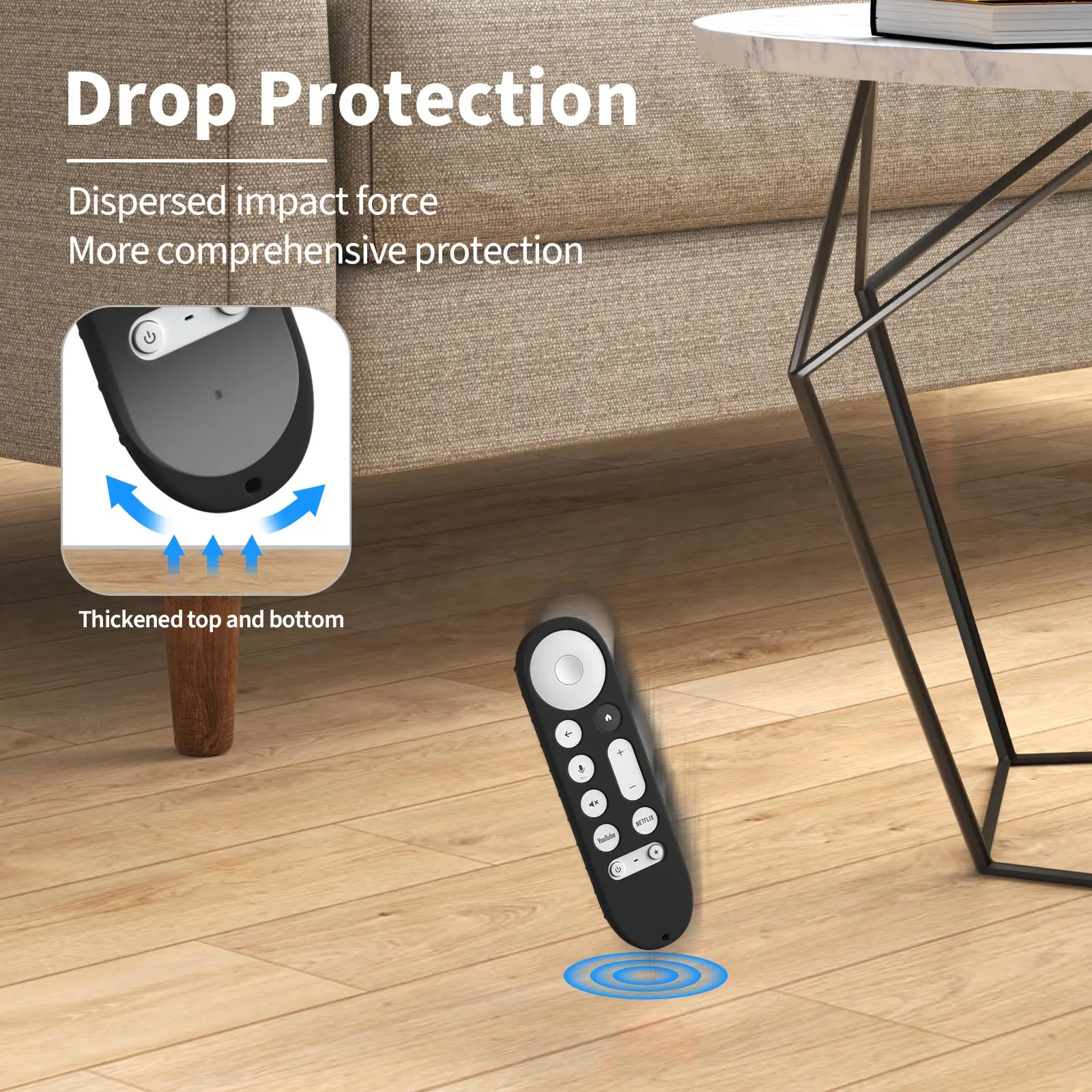 Protective case for Google TV streamer 4K remote control anti-slipping shockproof silicone case protection cover shell silicone remote case