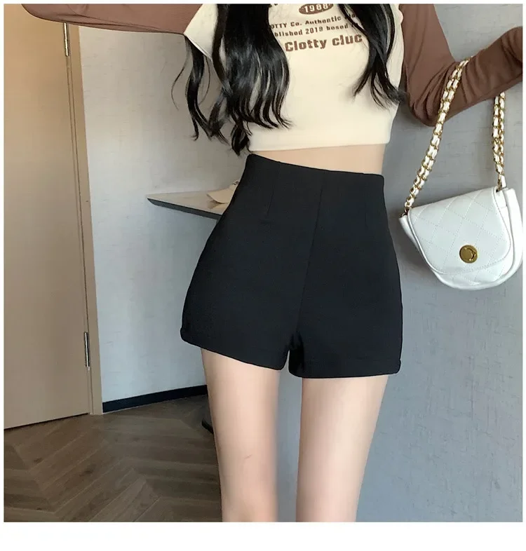 2023 New Sexy High-waisted Slimming Shorts Steel Tube Women's Summer Heat Pants Elastic Waist Ankle-length Dance Shorts