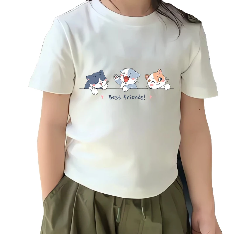 귀여운 고양이 조합 열전달 티셔츠 DIY 장식 인쇄 철 의류 및 포장 장식 DTF 동물 스티커