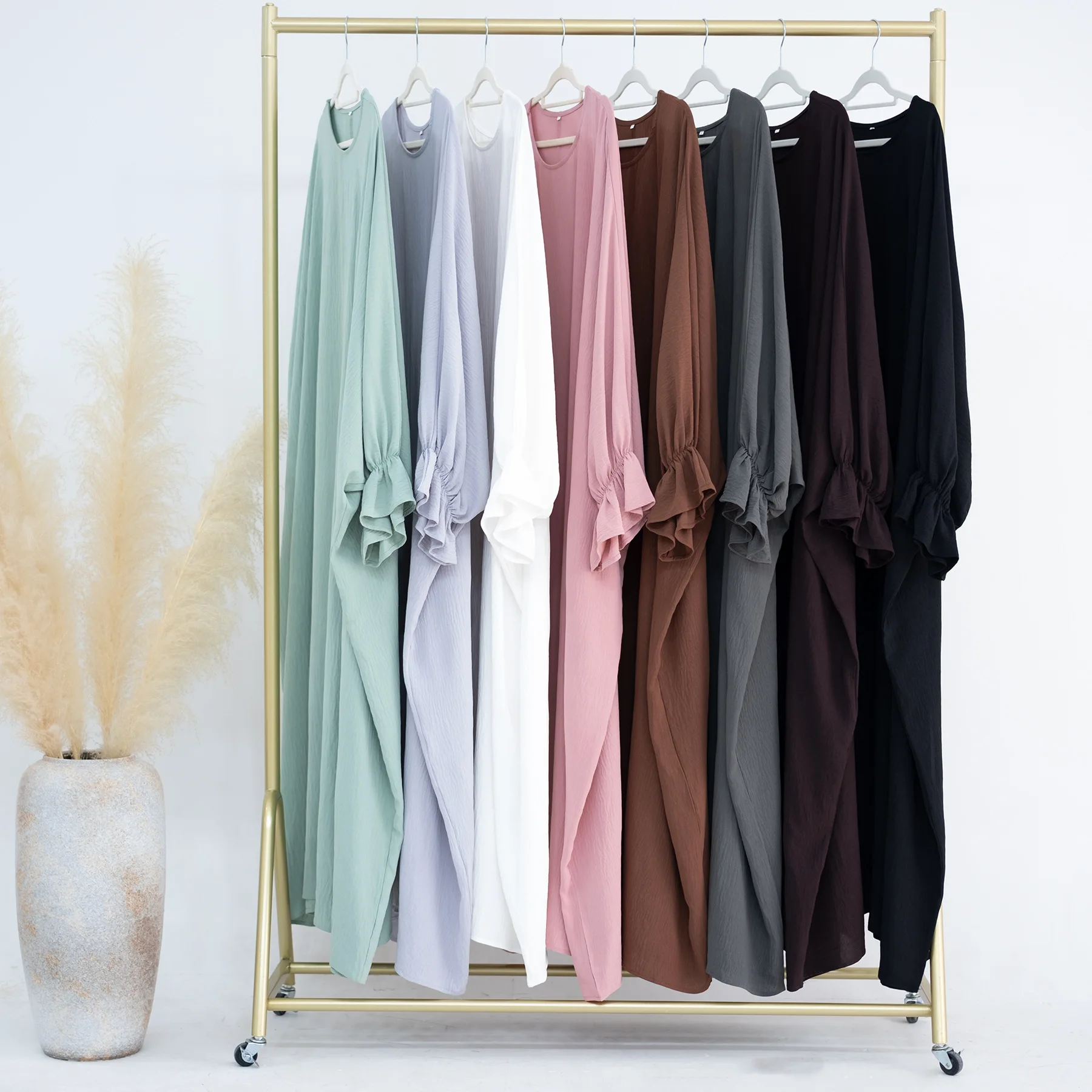Fashion 2 pieces set Muslim Robe abaya syari Oversized Loose Soft Dress female full length Muslim abaya Worship Service abayas 6 Fashion 2 pieces set Muslim Robe abaya syari Oversized Loose Soft Dress female full length Muslim abaya Worship Service abayas - Image 6
