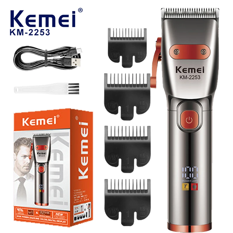 

Barber professional hair clipper LCD digital electric hair trimmer for men rechargeable hair cutting machine adjustable hair cut