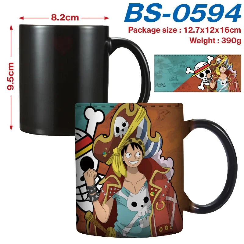 

One Piece Surrounding High Temperature Color Changing Ceramic Mug Porcelain Cup One Piece Cartoon Anime Tea Cup Coffee Cup