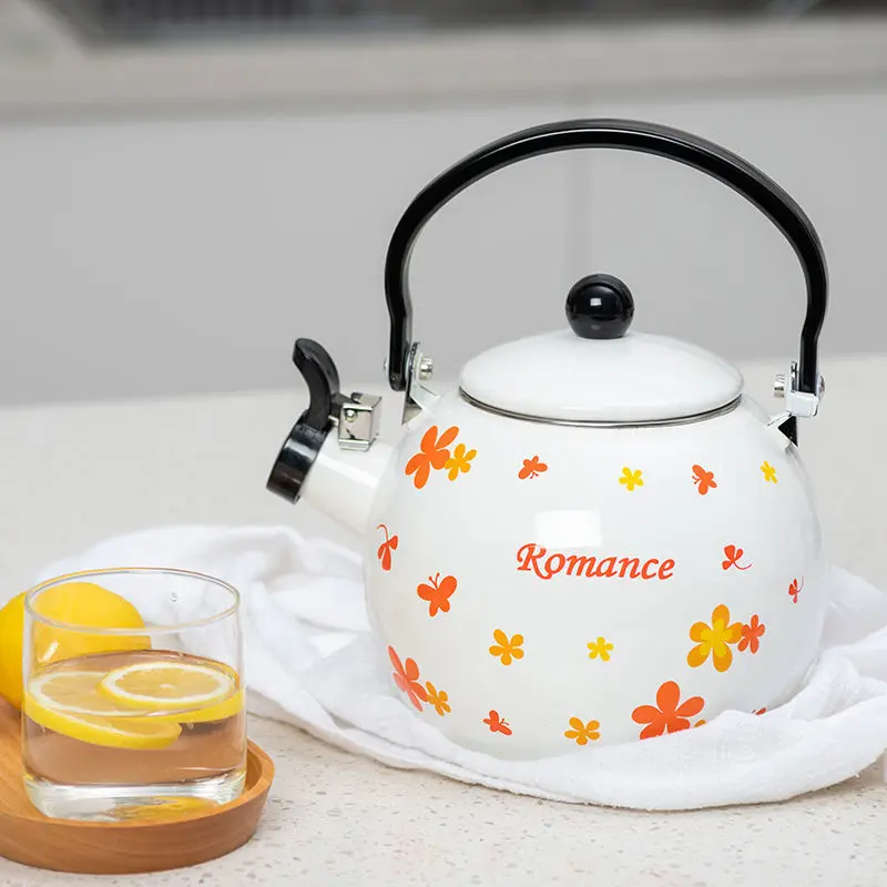 

Cute Ceramic Kettle with Whistle Teapots To Boil Water Portable Kettle Induction Cooker Eletrica Utensils for Kitchen